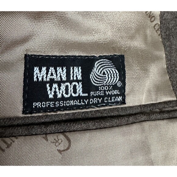 Nino Cerruti Vintage Brown Wool 3 Piece Men’s Suit Blazer Vest Pants No Sz Tag - Picture 8 of 9